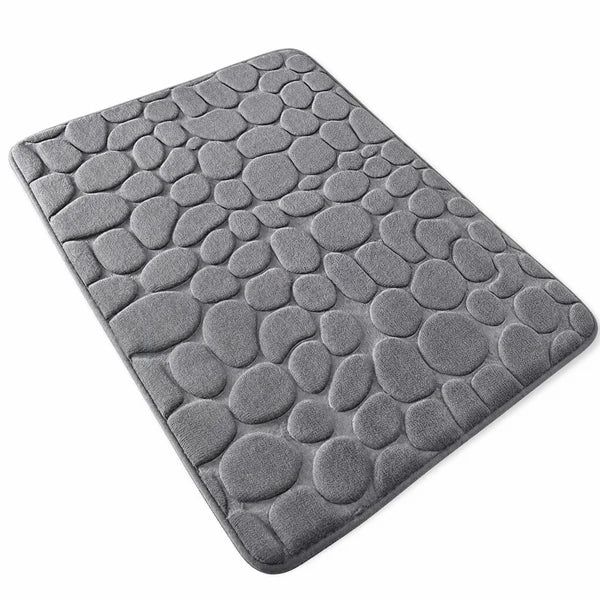 3D Non-Slip Cobblestone Embossed Bathroom Mat