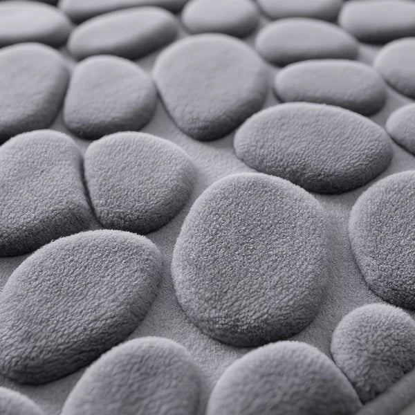 3D Non-Slip Cobblestone Embossed Bathroom Mat