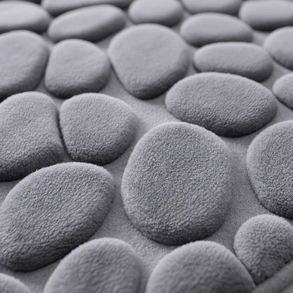 3D Non-Slip Cobblestone Embossed Bathroom Mat