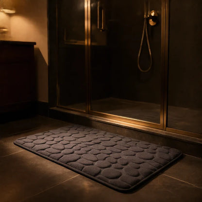 3D Non-Slip Cobblestone Embossed Bathroom Mat