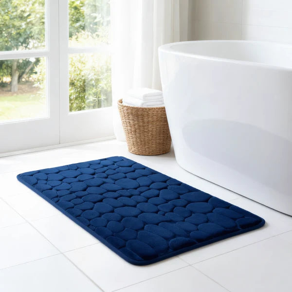 3D Non-Slip Cobblestone Embossed Bathroom Mat